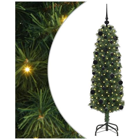 Albero di Natale artificiale con 150 LED Verde 150 cm - Foto 1