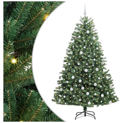 Albero di Natale Artificiale con Rami Pieghevoli Verde 210 cm - Foto 1