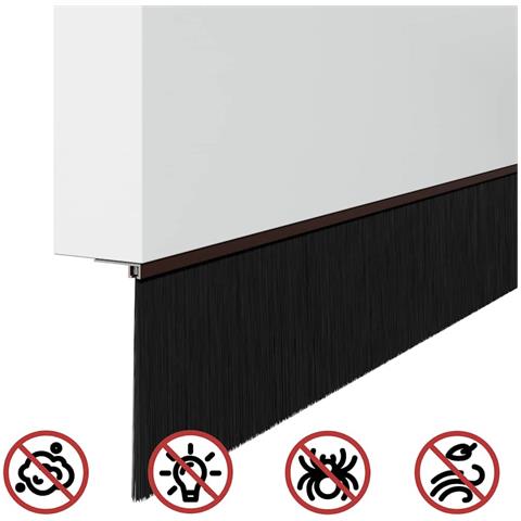 Spazzole per porte autoadesive 6 pcs Marrone 100 cm - Foto 9