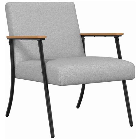 poltrona Grigio Nuvola 59 x 75 x 78 cm Tessuto - Foto 1