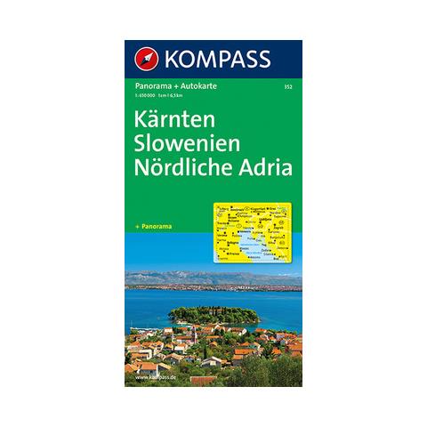 Carta stradale e panoramica n. 352. Kärnten, Slowenien, Nördliche Adria-Carinzia, Slovenia, Adria Nord 1:650.000 - Foto 1