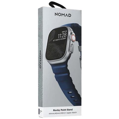 Bracciale Sportivo Impermeabile Da 49 Mm Per Apple Watch Modello Rocky Point, Blu - Foto 5