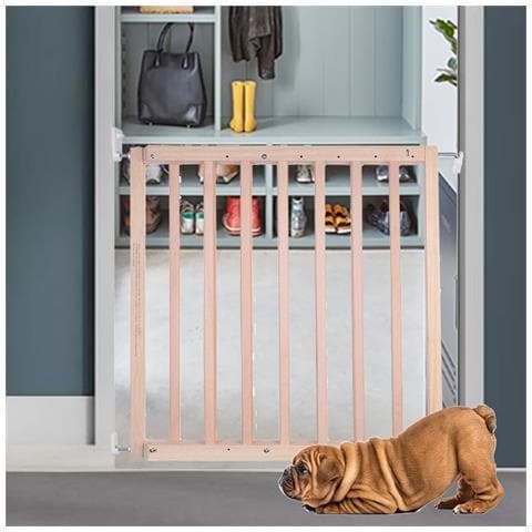 Bettacare Cancelletto Per Cani Robusto In Legno Con Montaggio A Vite, 63,5cm - 105,5cm, Naturale - Foto 2