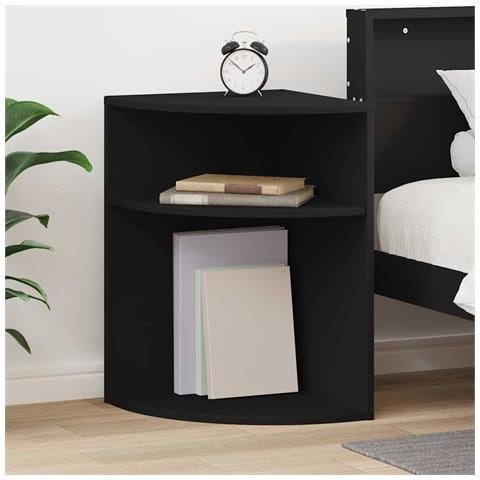 Tavolino Nero 39,7 x 39,7 x 60 cm Legno multistrato - Foto 2