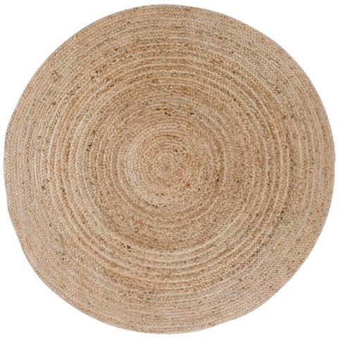 Tappeto Rotondo Bombay-marrone-juta-180x180x1 Cm - Foto 1