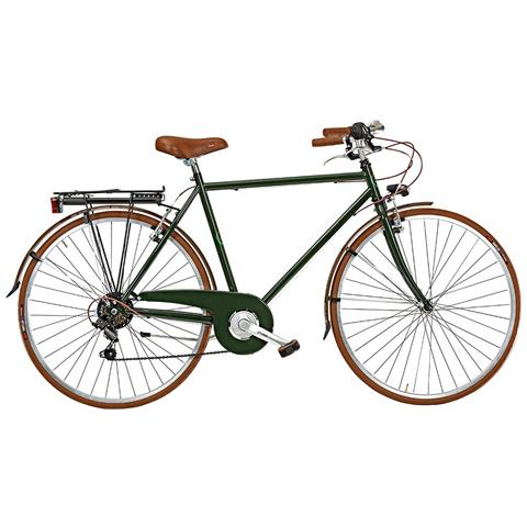 Bici Misura 28 City Bike Vintage Linea Sport Peugeot Bicicletta Da Uomo Con Cambio 6v Completa Di Accessori Luci A Led - 54 Verde Scuro - Foto 1