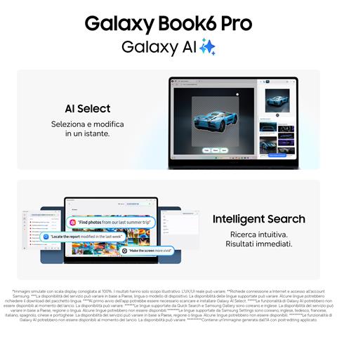 Galaxy Book6 Pro (16", Ultra 7 356H, 32GB), Copilot+PC, lntel® Core™ Ultra 7 processor 356H, 1TB, Portatile, Batteria fino a 30 ore*, Design sottile, Dynamic AMOLED 2X display, Touchscreen, Touchpad Aptico, Galaxy Al, Gray - Foto 2