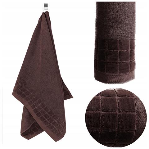 Asciugamano Larisa 70x140 cm 500 g - Marrone - 100% cotone - Morbido e assorbente - Foto 7