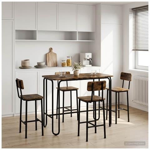 Tavolo da pranzo 100 x 50 x 75 cm Legno ingegnerizzato - Foto 2