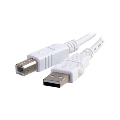 Cavo USB - USB (M) a USB Type B (M) - USB 2.0 - 3 m - bianco - Foto 1