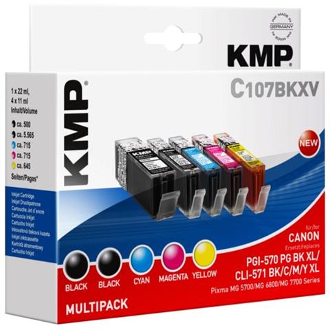 C107BKXV Multipack comp. con Canon PGI-570 / CLI-571 XL - Foto 1