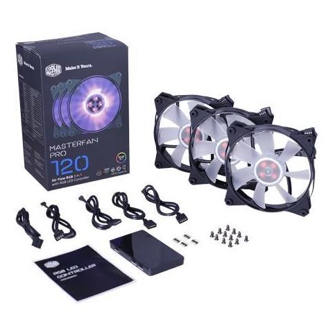 Kit MasterFan Pro 120 Air Flow RGB 3 in 1 con RGB LED Controller - Foto 11
