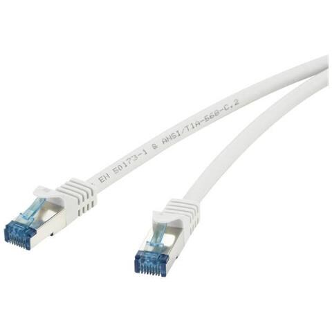 Cavo Di Collegamento Rete Rj45 Cat 6a S / ftp 15 M Grigio Con Protezione, Ritardante Di Fiamma - Foto 1