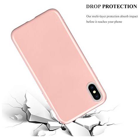 Cadorabo Custodia Compatibile Con Apple Iphone Xs Max In Oro Rosa Metallico - Coperchio Protettivo In Silicone Tpu Flessibile - Foto 2