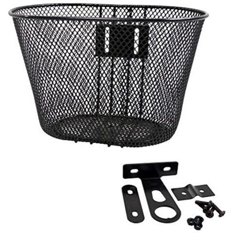 Tom Bambini Cestino Bicicletta 26 X 18 X 18 Cm Acciaio Nero - Foto 1