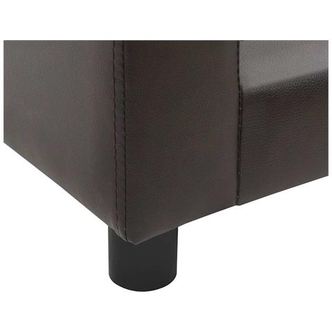 Divano per Cani Marrone 60x43x30 cm in Peluche e Similpelle - Foto 2