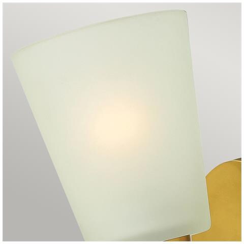 Paralume In Vetro Ottone Vintage Con 1 Luce Da Parete, Attacco E27 - Foto 2