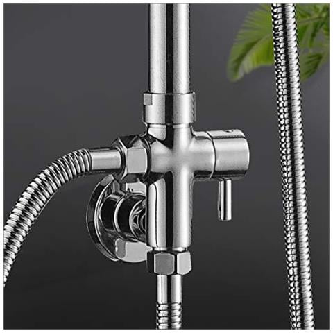 Parete Deviatore G1 2 Parete Rotonda Adattatore Bagno Doccia In Ottone Rame Con Accessori Base Di 3-way Doccia Splitter Per Bagno Cucina - Foto 4