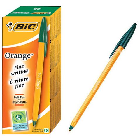 Orange Fine, Stick pen, Verde, Arancione, Plastica, Fine, Tungsten carbide - Foto 1