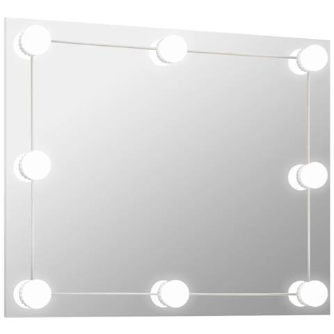 Specchio Parete Rettangolare Senza Cornice Con Luci Led Vetro - Foto 1