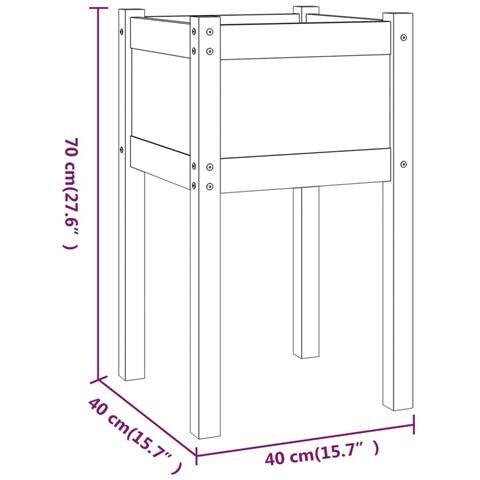 Fioriera da Giardino 50x50x70 cm in Legno Massello di Pino - Foto 7