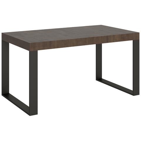 Tavolo Allungabile 90x160/420 Cm Tecno Telaio Antracite - Noce - Foto 6