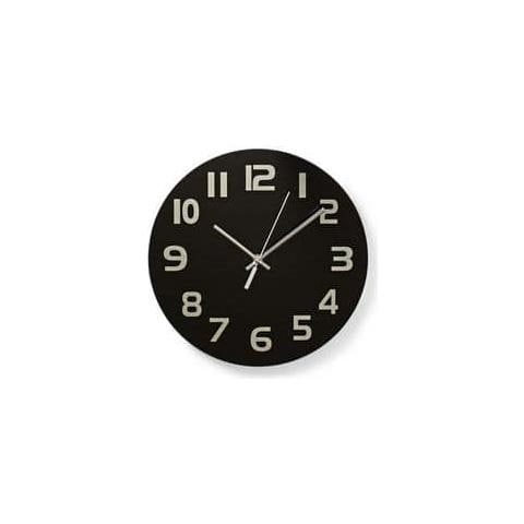 Wall Clock Glass 30cm - Black - Foto 1