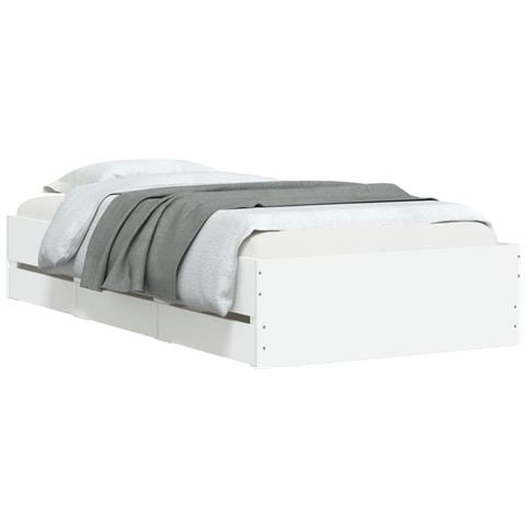 Giroletto Con Cassetti Bianco 100x200 Cm In Legno Multistrato - Foto 3