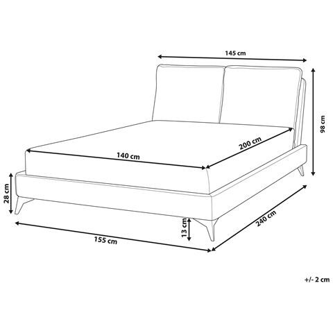 Letto Velluto Melle 140 X 200 Cm Verde Smeraldo - Foto 8