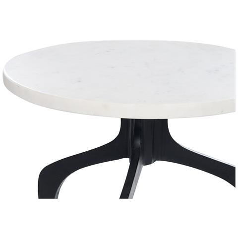 Tavolino Marmo Bianco E Nero Ø 36 Cm Tihoi - Foto 2