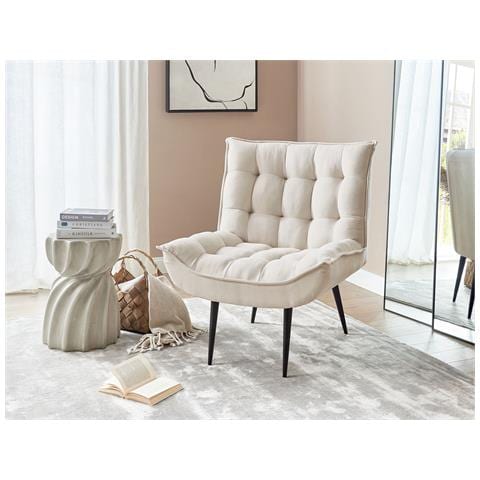 Poltrona Tessuto Beige Chiaro Alvesta - Foto 1