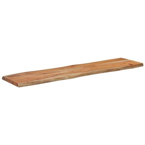 Piano Tavolo 140x40x2,5 Cm Rettangolare Legno Acacia Bordi Vivi - Foto 2