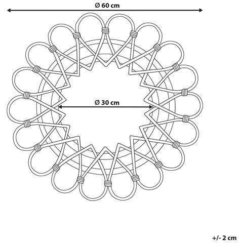 Specchio Babai Rattan Nero - Foto 2