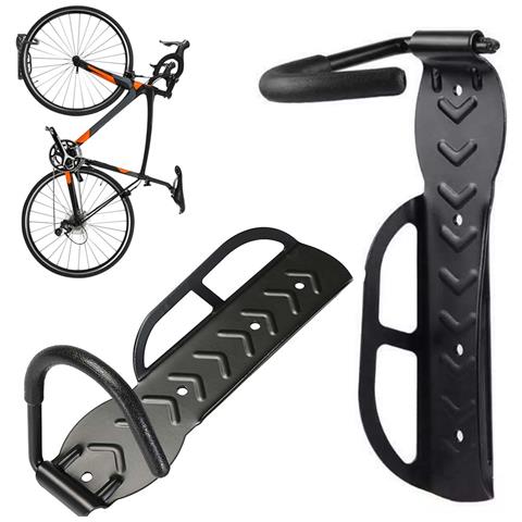 2x Staffa Porta Bicicletta Bici Muro Gancio Supporto Bike Pieghevole In Acciaio - Foto 1