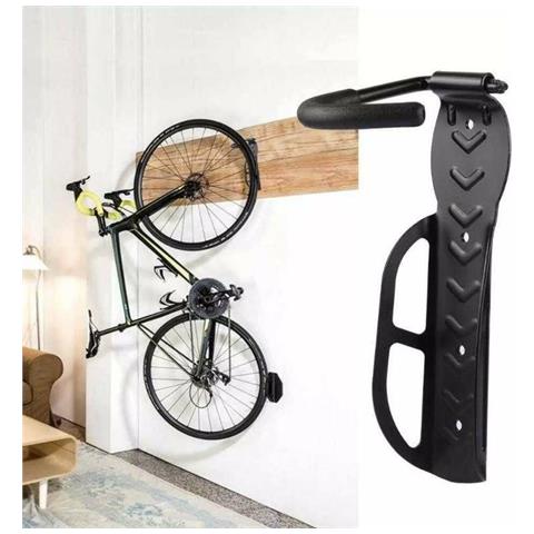 2x Staffa Porta Bicicletta Bici Muro Gancio Supporto Bike Pieghevole In Acciaio - Foto 5