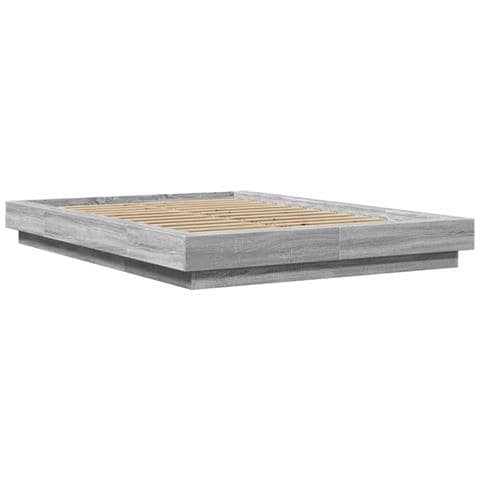 Giroletto Luci Led Grigio Sonoma 120x190 Cm Legno Multistrato - Foto 3