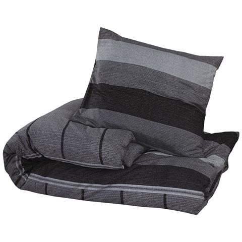Set Copripiumino Grigio Scuro 240x220 Cm In Cotone - Foto 3