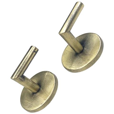 Confezione Da 2 Piccoli Ganci Per Tende Ad Angolo Retto Da Montare A Parete Gold - Foto 2