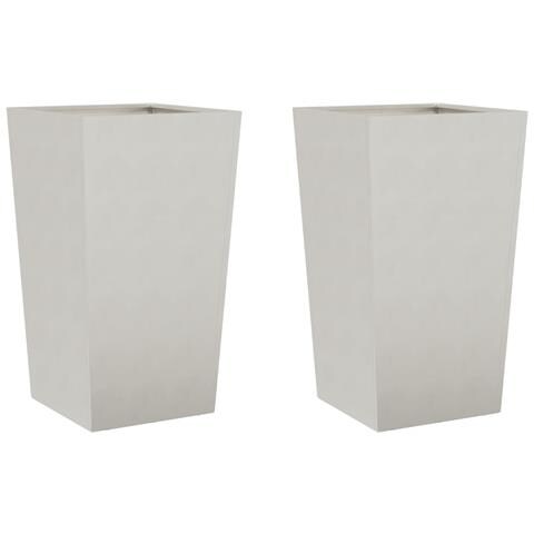 Fioriere da Giardino 2 pz 45x45x75 cm in Acciaio Inox - Foto 1