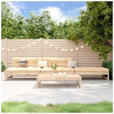 Set Salotto da Giardino 4 pz in Legno Massello di Pino - Foto 2