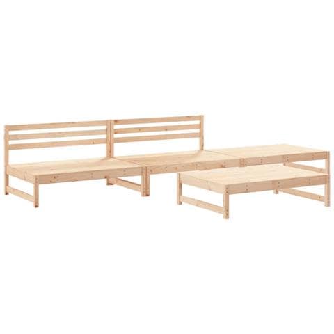 Set Salotto da Giardino 4 pz in Legno Massello di Pino - Foto 1