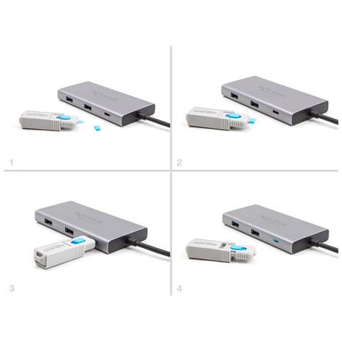 10 Blocco porta per porta USB Type-C femmina - Foto 2