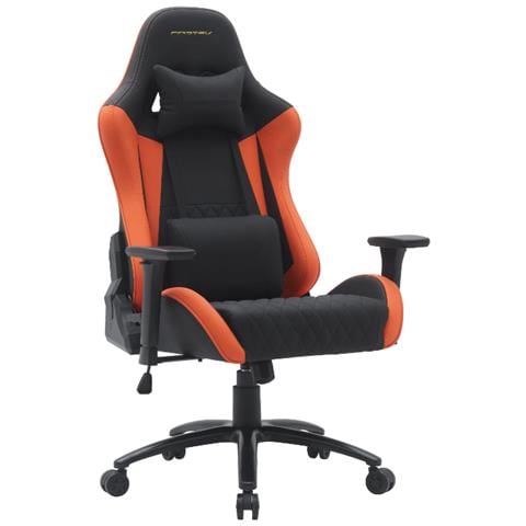 Sedia Da Gaming Ufficio Poltrona Scrivania Arancione Regolabile - Foto 2