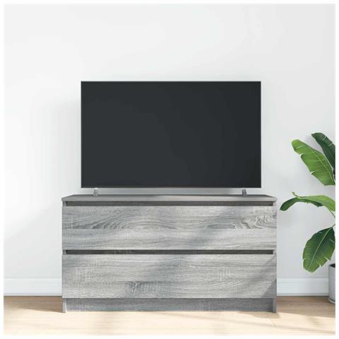 Mobile Tv Grigio Sonoma 100x35x54 Cm In Legno Multistrato - Foto 3