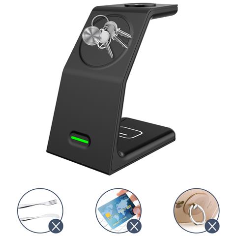 Caricatore Wireless J-w23 Magnetico 3 In 1, 15w. Compatibile Con Magsafe. Base Di Ricarica Per Apple Watch E Auricolari Qi. - Foto 2