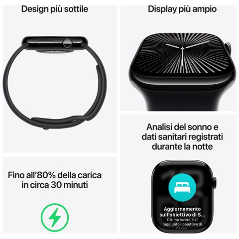 Watch Series 10 Serie 10 GPS + Cellular 46mm Cassa in Alluminio Color Argento con Denim Sport Band - M /L - Foto 2