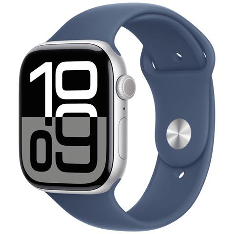 Watch Series 10 Serie 10 GPS + Cellular 46mm Cassa in Alluminio Color Argento con Denim Sport Band - M /L - Foto 1
