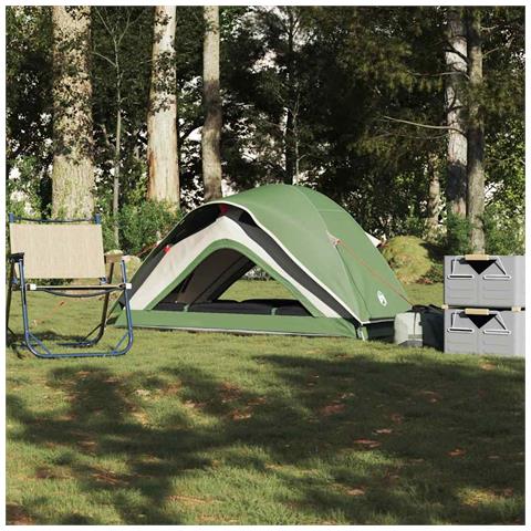 Tenda da Campeggio per 1 Persona Verde Impermeabile - Foto 1