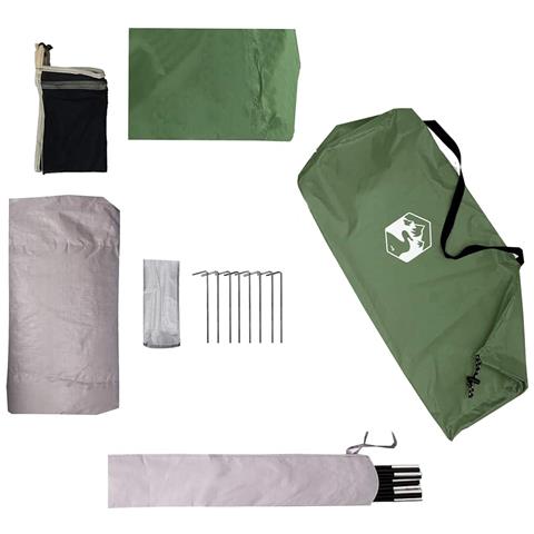 Tenda da Campeggio per 1 Persona Verde Impermeabile - Foto 8