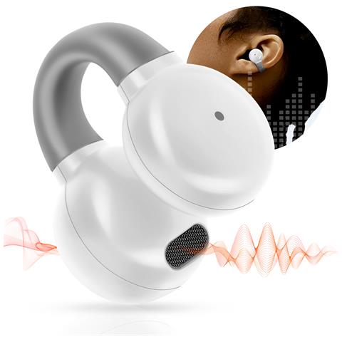 Auricolari Clip Conduzione Aerea Microfono Tocco, Bianco - Foto 5